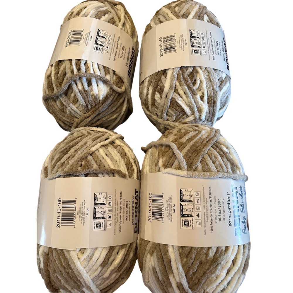Bernat Baby Blanket Yarn Little‎ Sandcastles 10.5oz 300g Super Bulky Lot of 4 - Picture 3 of 3